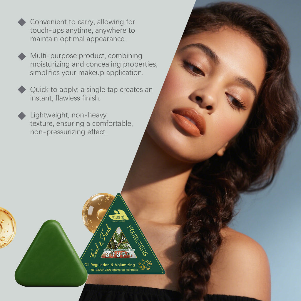 Natural Triangle Shampoo Bar - Eco-Friendly Zero Waste Hair Care