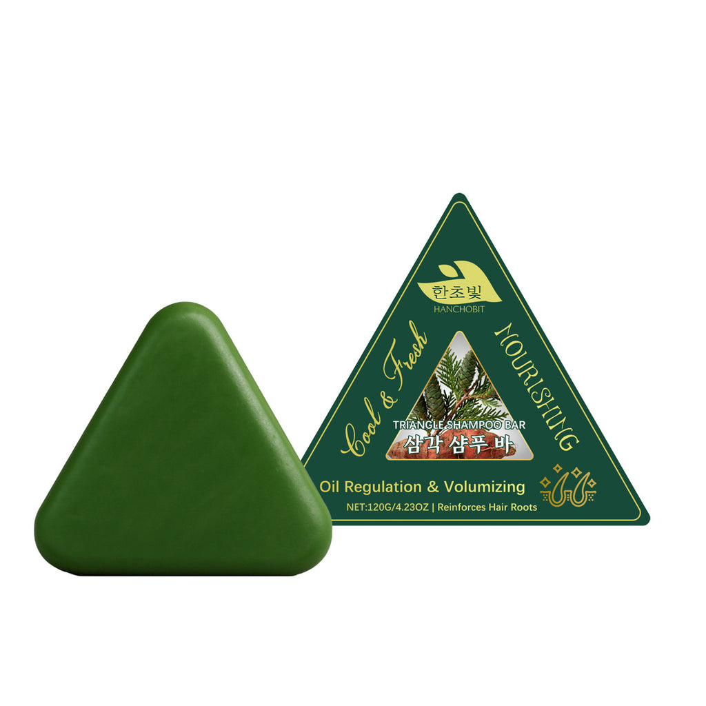 Natural Triangle Shampoo Bar - Eco-Friendly Zero Waste Hair Care