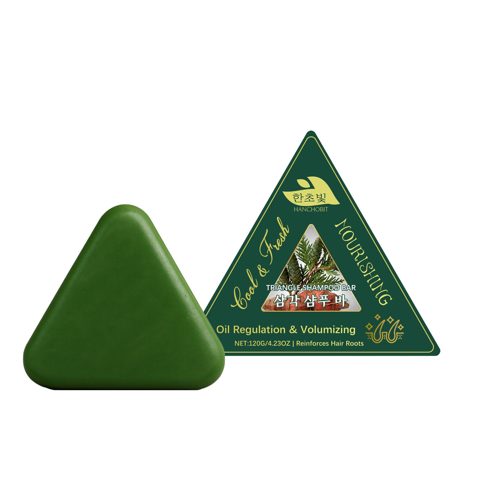 Natural Triangle Shampoo Bar - Eco-Friendly Zero Waste Hair Care