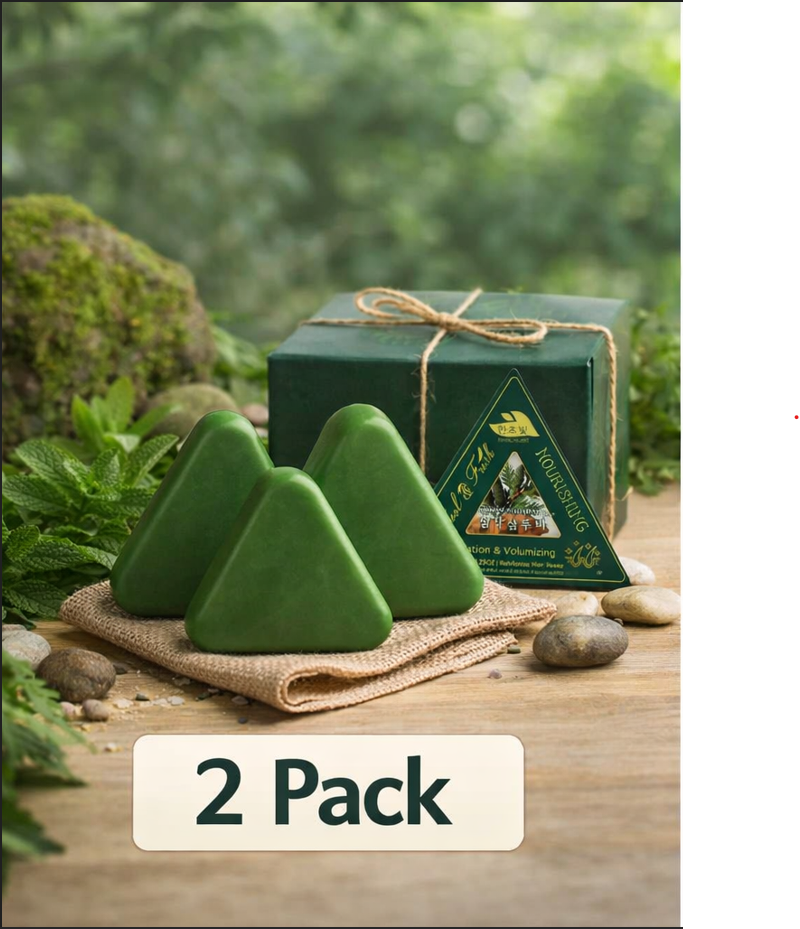 Natural Triangle Shampoo Bar - Eco-Friendly Zero Waste Hair Care