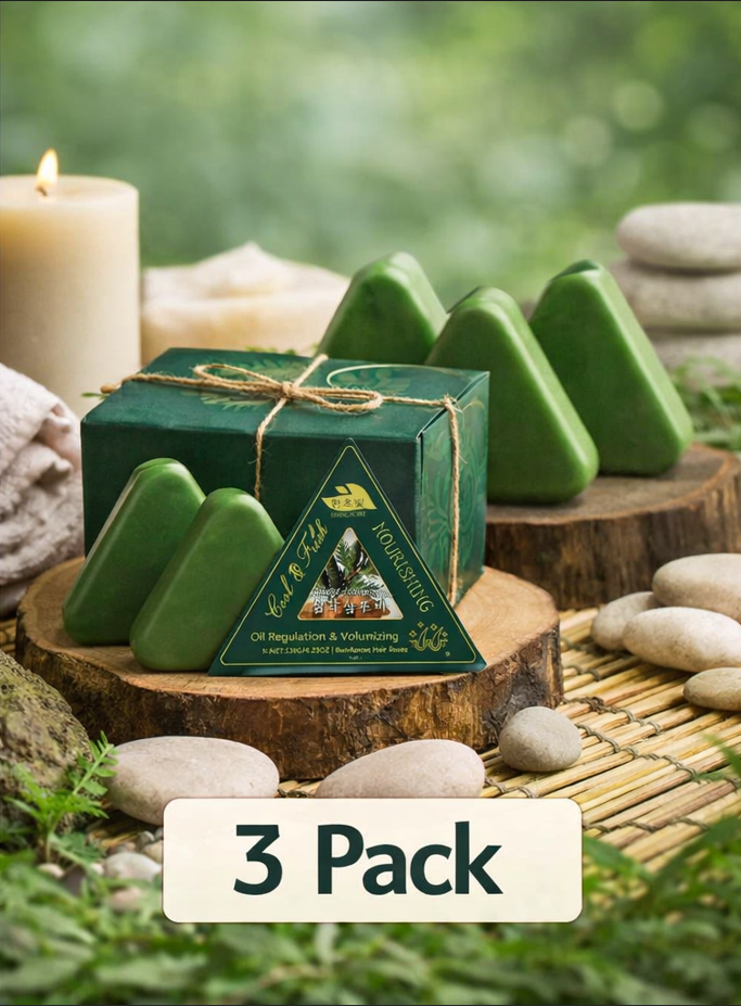 Natural Triangle Shampoo Bar - Eco-Friendly Zero Waste Hair Care